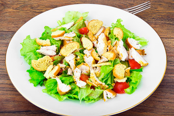 Fresh Caesar Salad with Chicken