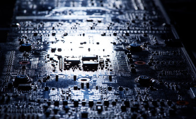 PCB Circuit Closeup Background