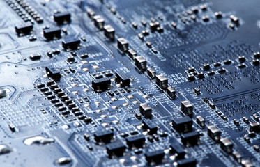 PCB Circuit Closeup Background