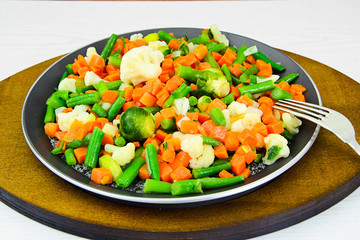Mexican Mix of Vegetables. Tomatoes, Celery Root, Green Beans, P