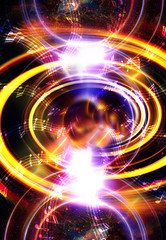 Obraz premium music note and Space and stars with abstrtact color background.