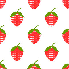 Simple seamless strawberry background