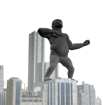 Gorilla On Skyscrapers