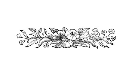 Vintage Woodcut Artwork floral illustration