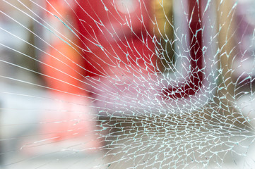 Cracked Shop Window Glass