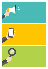 Flat design concepts for Content Marketing