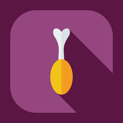 Flat modern design with shadow icons meat