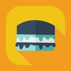 Flat modern design with shadow icons cake