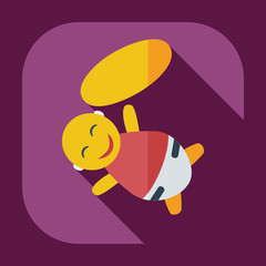 Flat modern design with shadow icons children