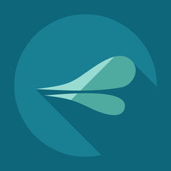 Flat modern design with shadow icons lips