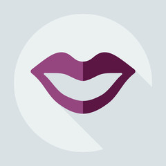 Flat modern design with shadow icons lips