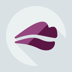 Flat modern design with shadow icons lips