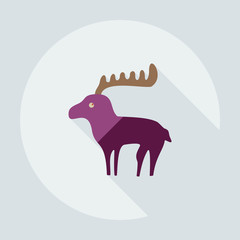 Flat modern design with shadow icons moose