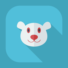 Flat modern design with shadow icons bear Canada