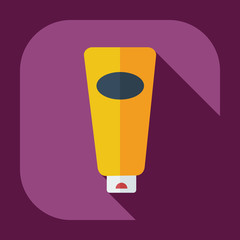 Flat modern design with shadow icons hand cream