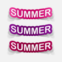 paper sticker: summer