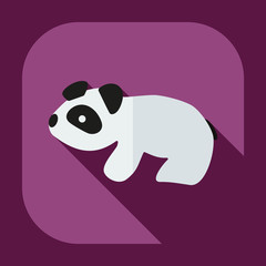 Flat modern design with shadow icons pandas