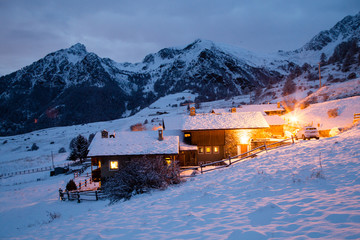 tramonto alta montagna - val d'aosta