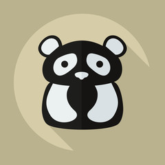 Flat modern design with shadow icons pandas