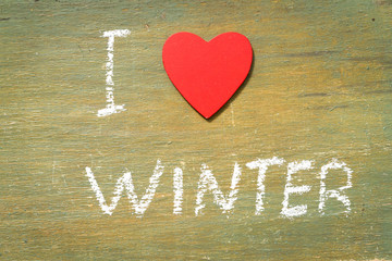 Text i love winter