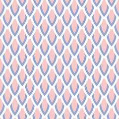 Rose quartz and serenity violet scale vector geometric seamless pattern. Classic simple style.