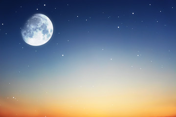 Naklejka na ściany i meble moon with sky background