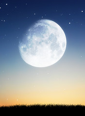 Fototapeta na wymiar moon with sky background