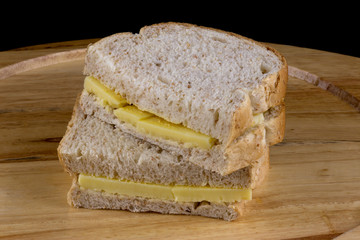 Sandwich on a Wooden Cutting Board
