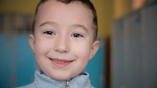 Smiling of five years boy