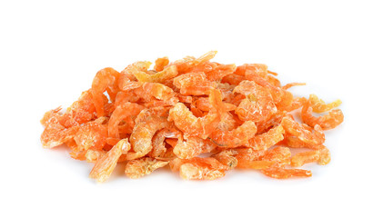 Dried shirmp isolated on the white background