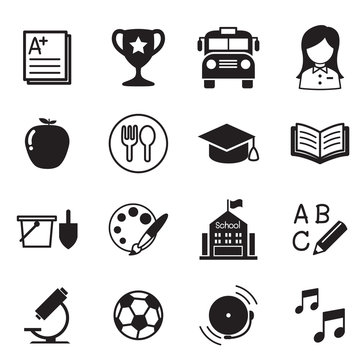 Kindergarten school education icons Vector Illustration Symbol