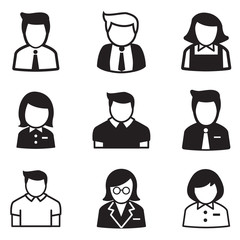 user,account, staff, employee maid icons vector illustration Sym
