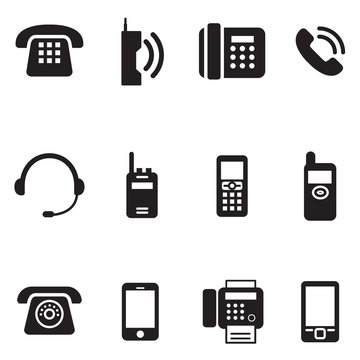 communication, call, phone vintage, retro telephone Vector Illus