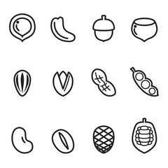 Nut icon Set