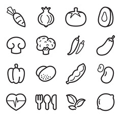 Vegetable icons set