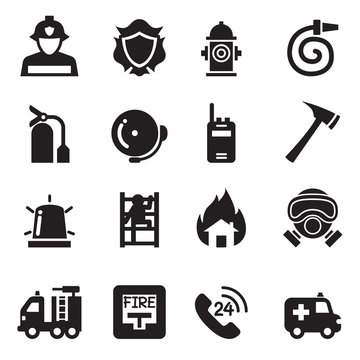 Fire Department icons  Vector Illustration