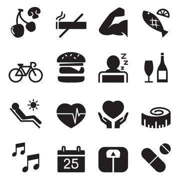 Healthy icons set 2 Vector illustration