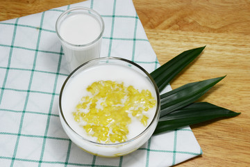 Thai dessert in coconut milk
