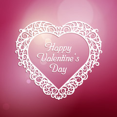 heart with a rich flowery overboard on Valentine's Day