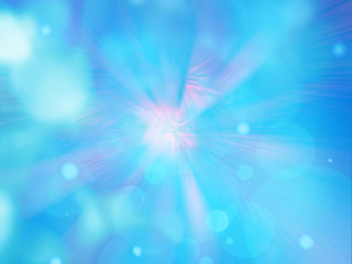 Blue bokeh abstract light background.