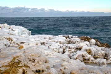 Winter sea coast