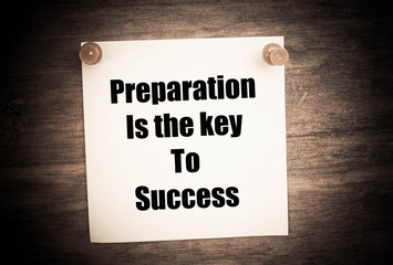 Preparation is the key to success motivational quote.