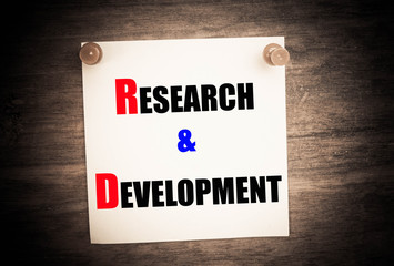 Business Acronym RD as Research and Development.