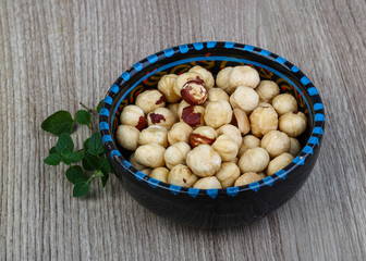 Hazelnuts in the bowl