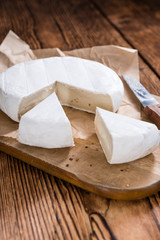 Pieces of creamy Camembert