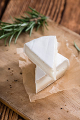 Pieces of creamy Camembert