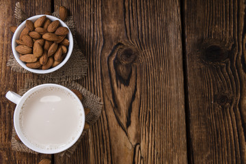 Fresh made Almond Milk (selective focus)