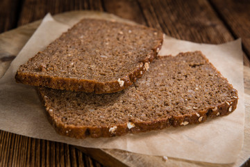 Fototapeta na wymiar Slices of Brown Bread