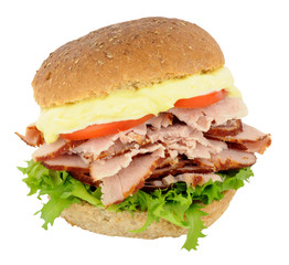 Smoked Ham And Salad Sandwich