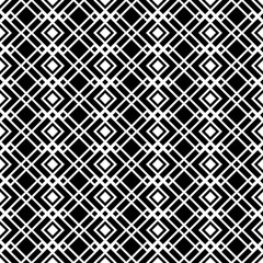 Seamless black and white background with abstract geometric shapes